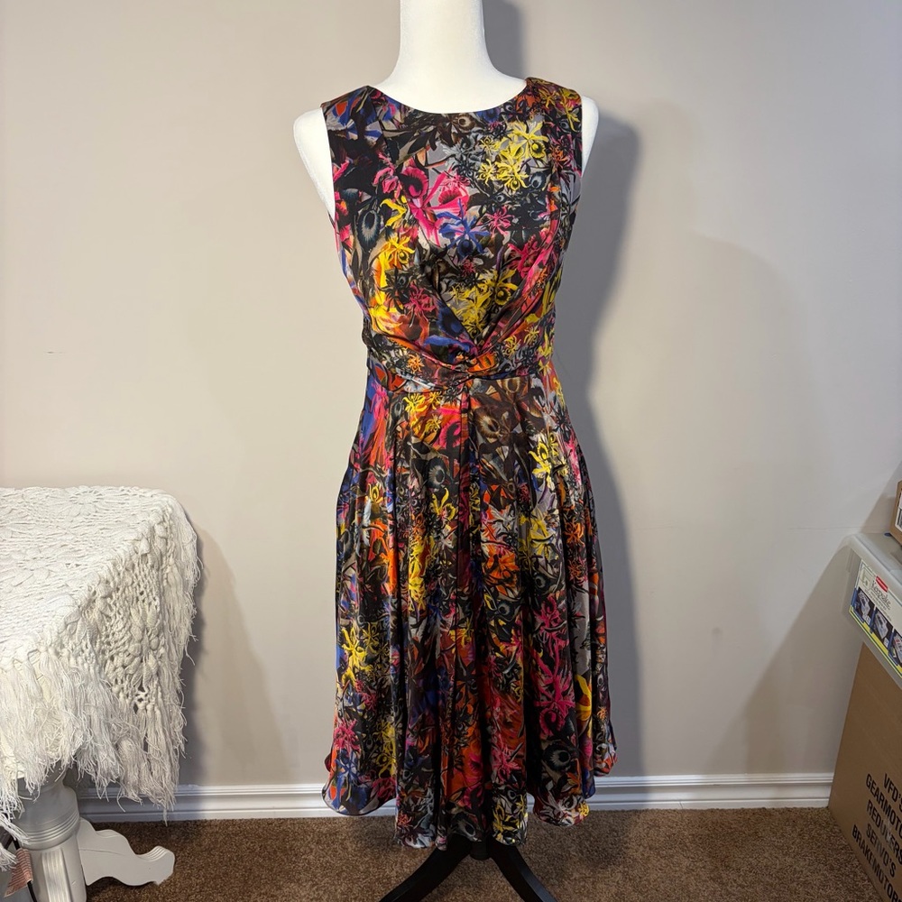 ERDEM Vibrant Floral Midi Dress